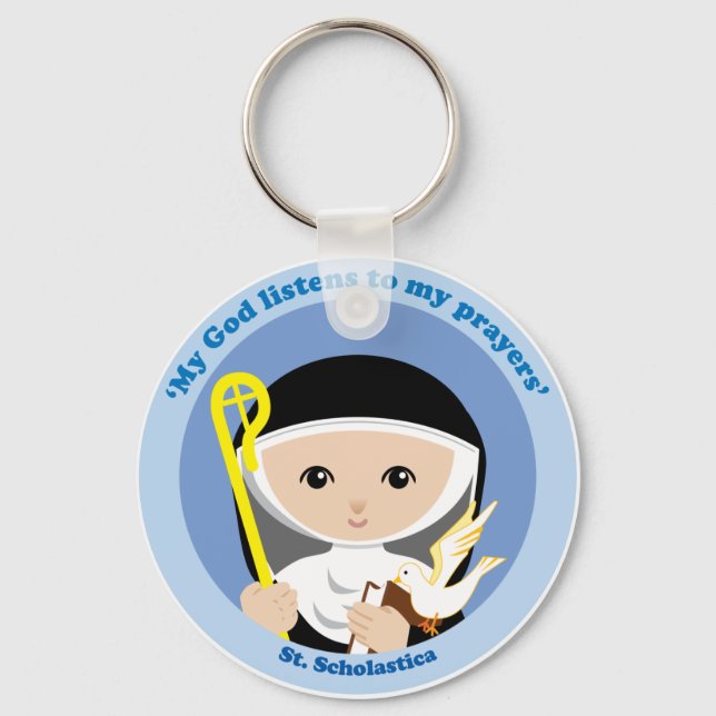 St. Scholastica Keychain (Front)