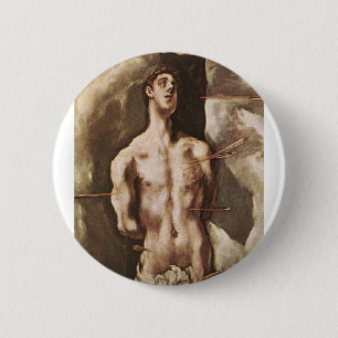 St Sebastian 2 Inch Round Button