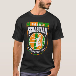 St Sebastian Basketball Dunk Patron Saint of Sport T-Shirt