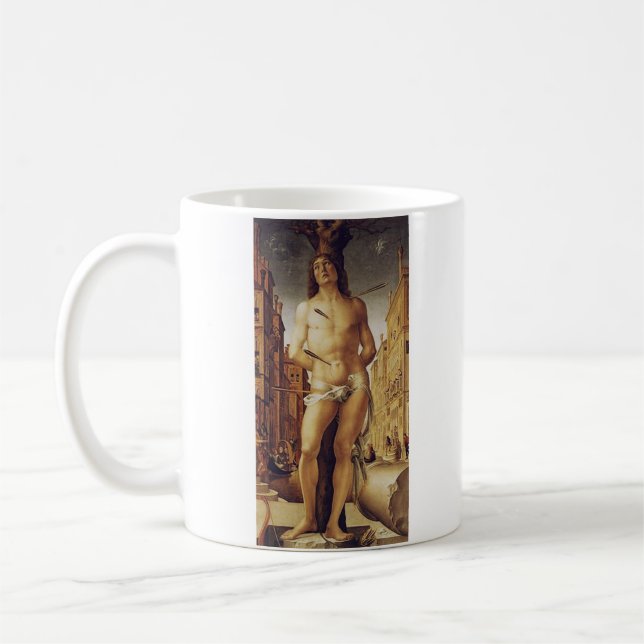 St Sebastian by Liberale Da Verona Coffee Mug (Left)