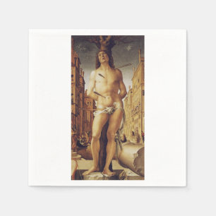 St Sebastian by Liberale Da Verona Napkin