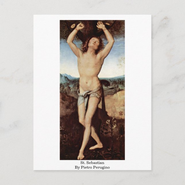 St. Sebastian By Pietro Perugino Postcard (Front)