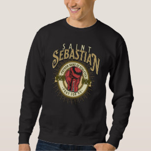 St Sebastian Patron Saint of Sports Athletes Boxin Sweatshirt
