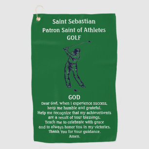 St. Sebastian Patron St of Athletes Golf Catholic Golf Towel