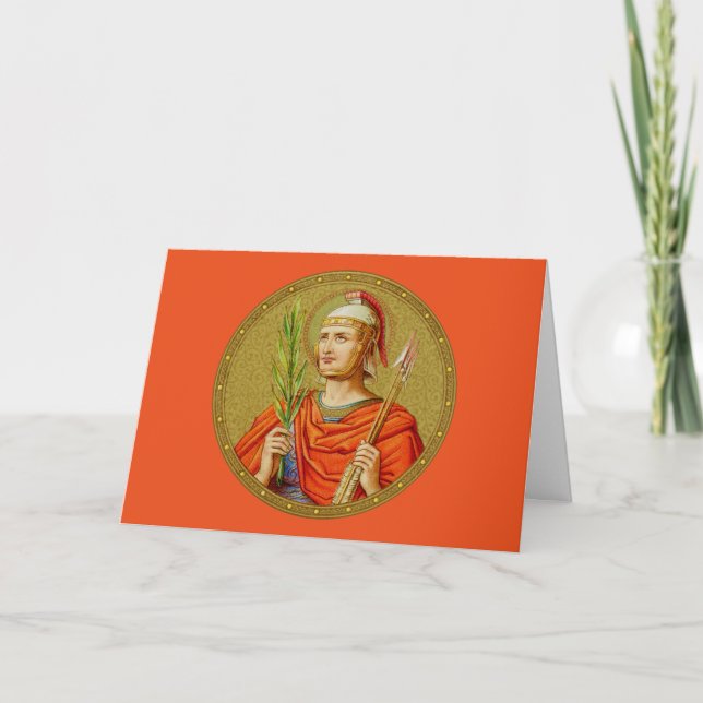 St. Sebastian (SNV 24) (RndIm) Blank Greeting Card (Front)