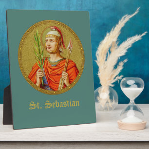St. Sebastian (SNV 24) (Round Image) 8"x10" Plaque