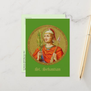 St. Sebastian (SNV 24) (Round Image) Vertical Post Postcard
