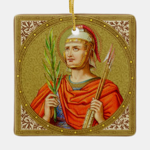 St. Sebastian (SNV 24) Square Ceramic Ceramic Ornament