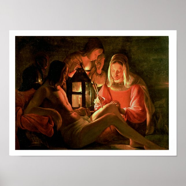 St. Sebastian tended by the Holy Woman (oil on can Poster (Front)