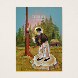 St. Seraphim of Sarov Mini Prayer Card