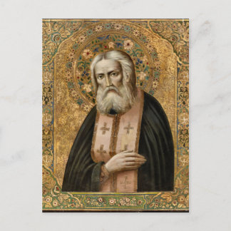 St. Seraphim of Sarov Orthodox Icon Postcard