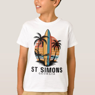 St Simons Beach Georgia Surfing Surfer _1 T-Shirt