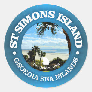 St Simons (C) Classic Round Sticker