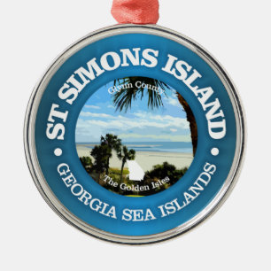St Simons (C) Metal Ornament