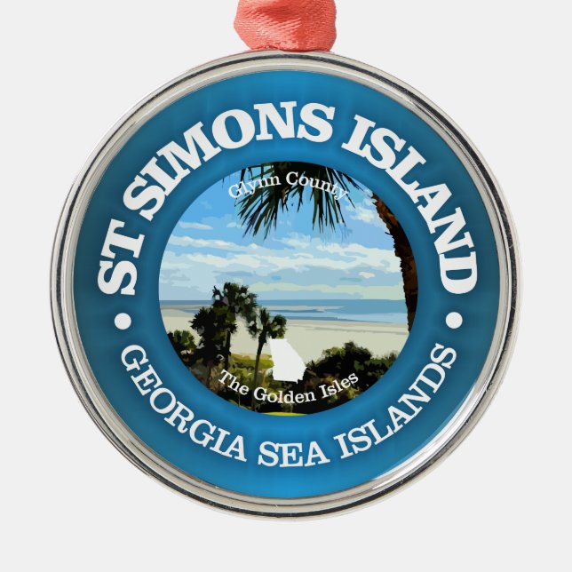 St Simons (C) Metal Ornament (Front)