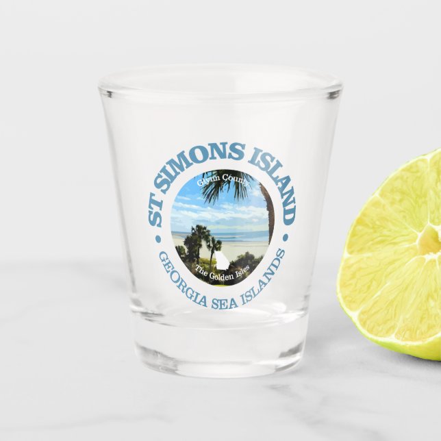 St Simons (C) Shot Glass (Front)