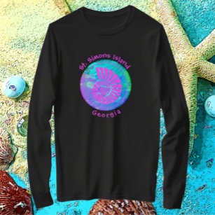 St. Simons Island GA Colourful Sea Shell T-Shirt