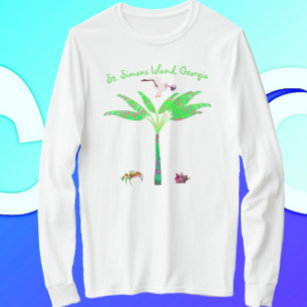 St. Simons Island GA Palm Tree T-Shirt