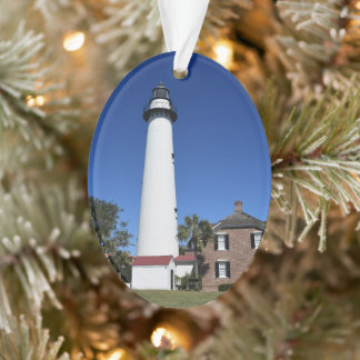 St Simons Island Lighthouse on a Christmas Ornament