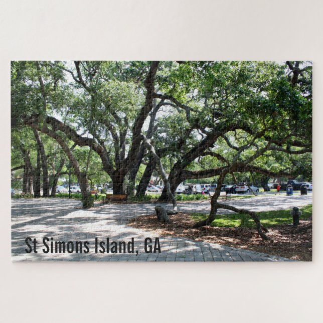 St Simons Island Live Oak Trees Jigsaw Puzzle (Horizontal)