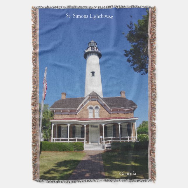 St. Simons Lighthouse blanket (Front Vertical)