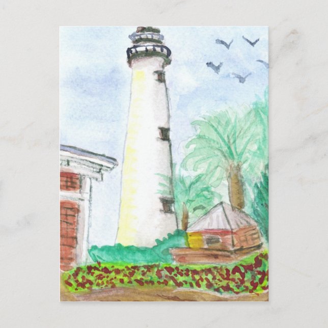 St. Simon's Lighthouse Postcard (Front)
