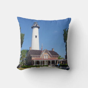 St. Simons Lighthouse square pillow