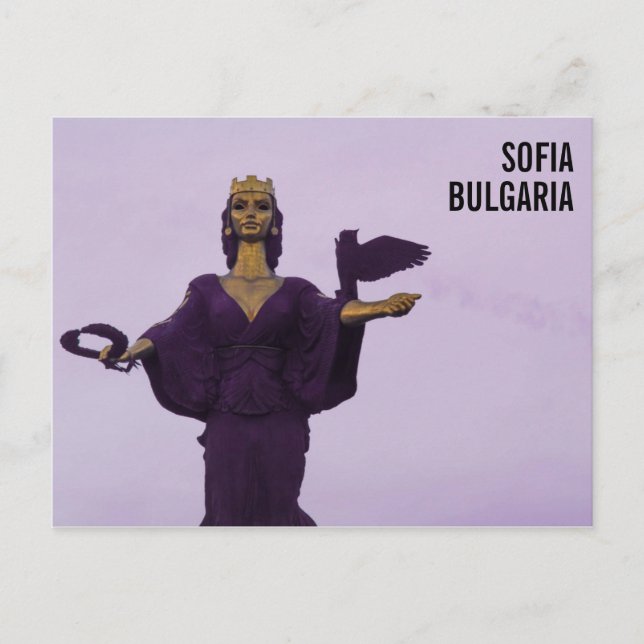 St. Sofia sculpture in Sofia, Bulgaria Postcard (Front)