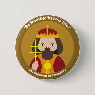 St. Stephen of Hungary 2 Inch Round Button