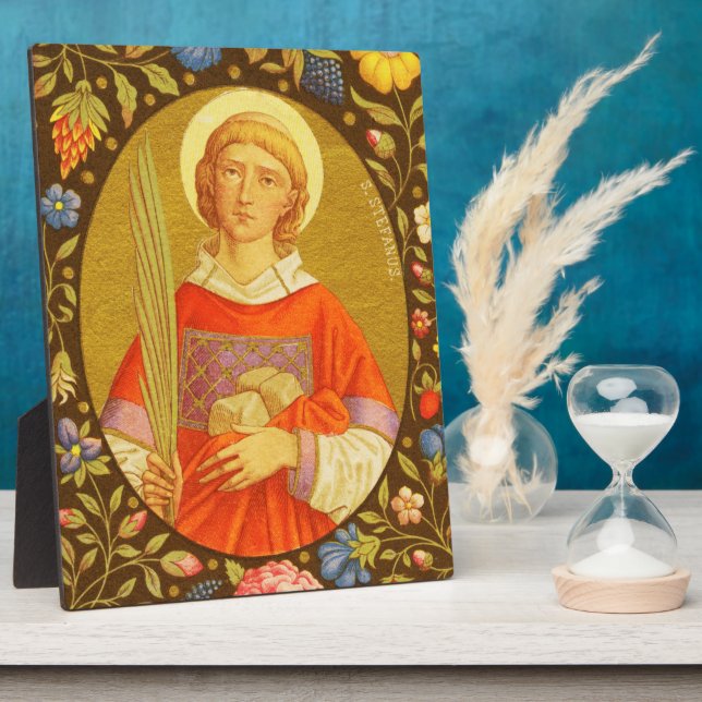 St. Stephen (PM 08) 8"x10" Plaque 2 With Easel (Side)