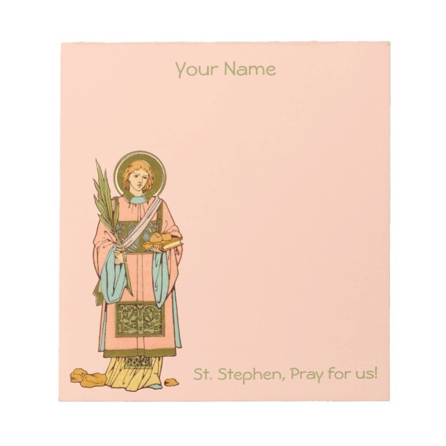 St. Stephen the ProtoMartyr (RLS 17) 5.5"x6" Notepad (Front)