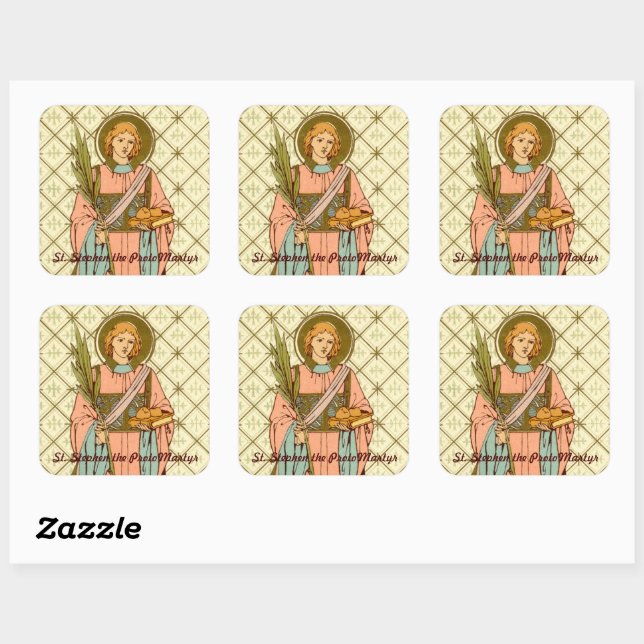 St. Stephen the ProtoMartyr (RLS 17) Square Sticker (Sheet)
