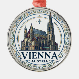 St. Stephen's Cathedral Austria Metal Ornament