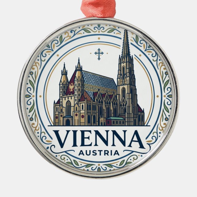 St. Stephen's Cathedral Austria Metal Ornament (Front)