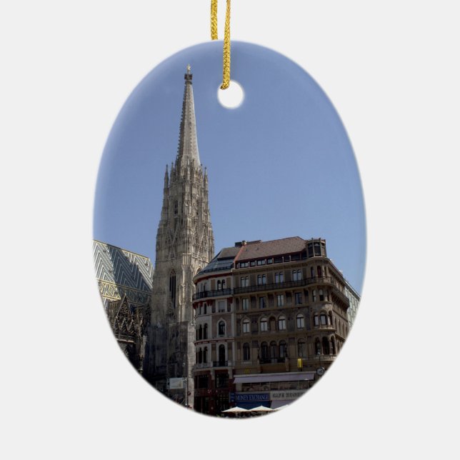 St. Stephen's Cathedral, Vienna Austria Ceramic Ornament (Back)