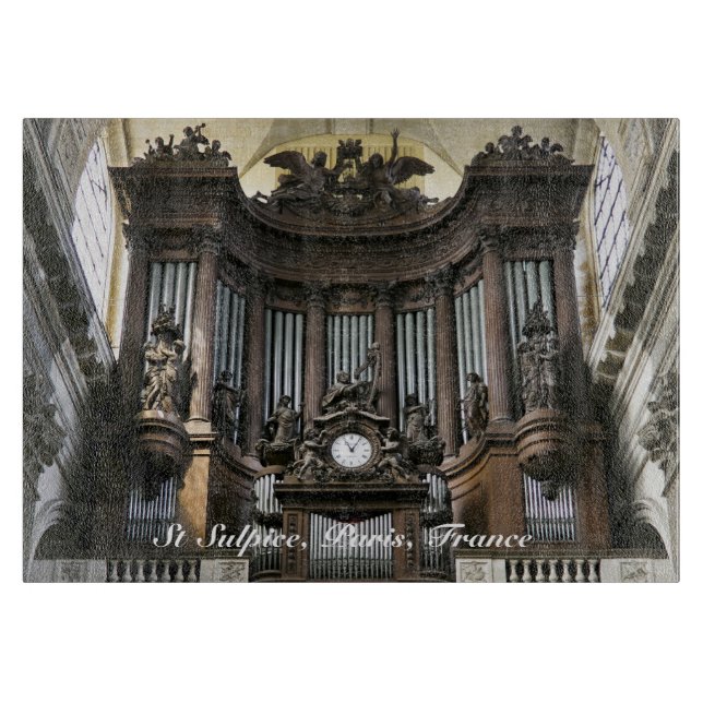 St Sulpice pipe organ cutting board (Front)
