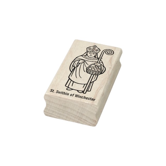 St. Swithin of Winchester  Rubber Stamp (Stamp)