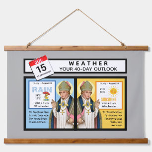 St. Swithin's Day Weather Forecast Hanging Tapestry