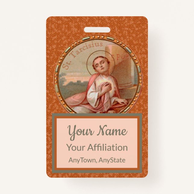 St. Tarcisius of Rome Roundel (BF 004) Badge (Front)