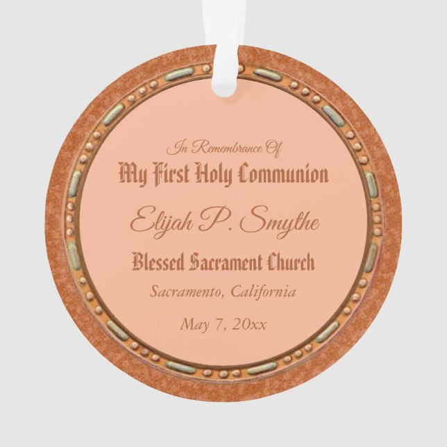 St. Tarcisius of Rome Roundel (BF 004) Ornament (Back)