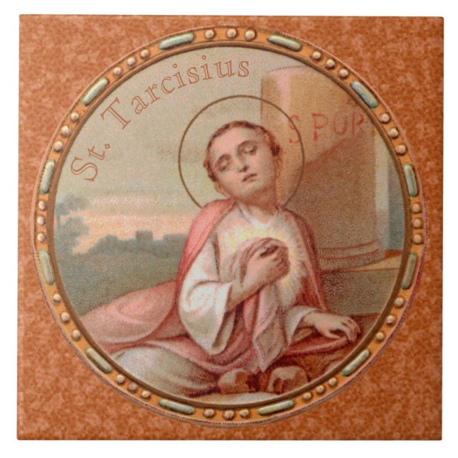 St. Tarcisius of Rome Roundel (BF 004) Tile (Front)
