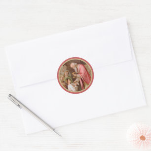 St. Tarcisius Receiving the Eucharist (BL 02) Classic Round Sticker