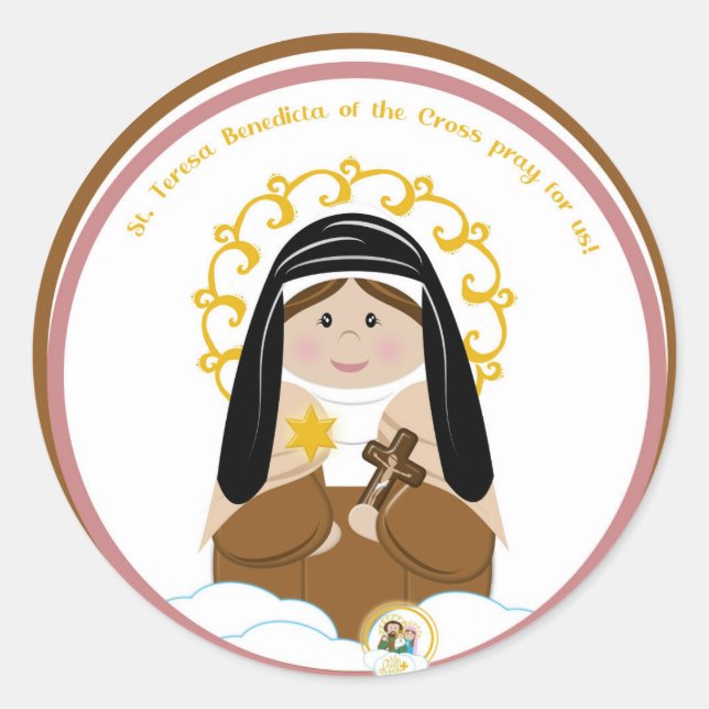 St. Teresa Benedicta of the Cross Classic Round Sticker (Front)