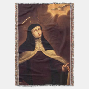 St Teresa de Avila Catholic Saint Therese Arco Throw Blanket