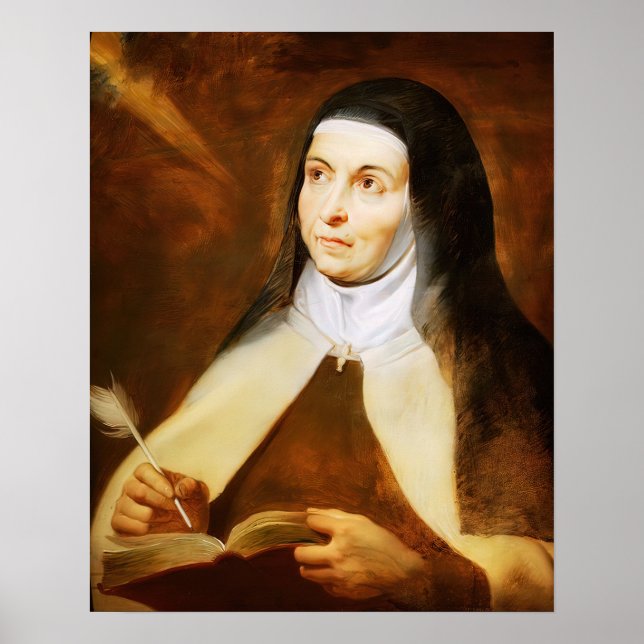 St Teresa de Avila Jesus Catholic Saint Rubens  Poster (Front)