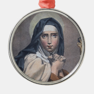 St. Teresa of Avila (M 008) Circular Metal Ornament