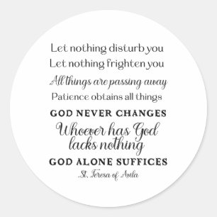 St. Teresa Of Avila Quote Sticker