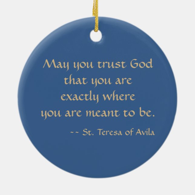 St. Teresa of Avila (SAU 28) Ceramic Ornament (Back)