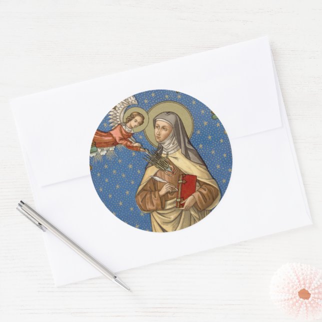 St. Teresa of Avila (SAU 28) Classic Round Sticker (Envelope)