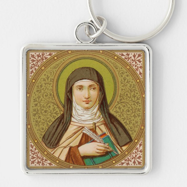 St. Teresa of Avila (SNV 27) Premium Square Keychain (Front)